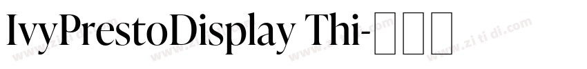 IvyPrestoDisplay Thi字体转换